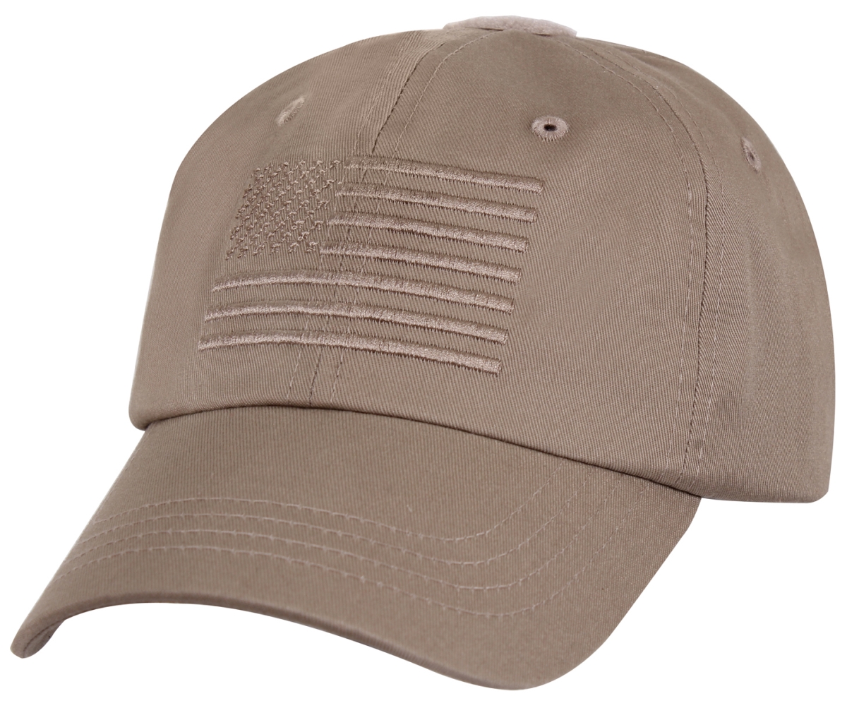 18261 Tactical Operator Caps with US Flag, Khaki