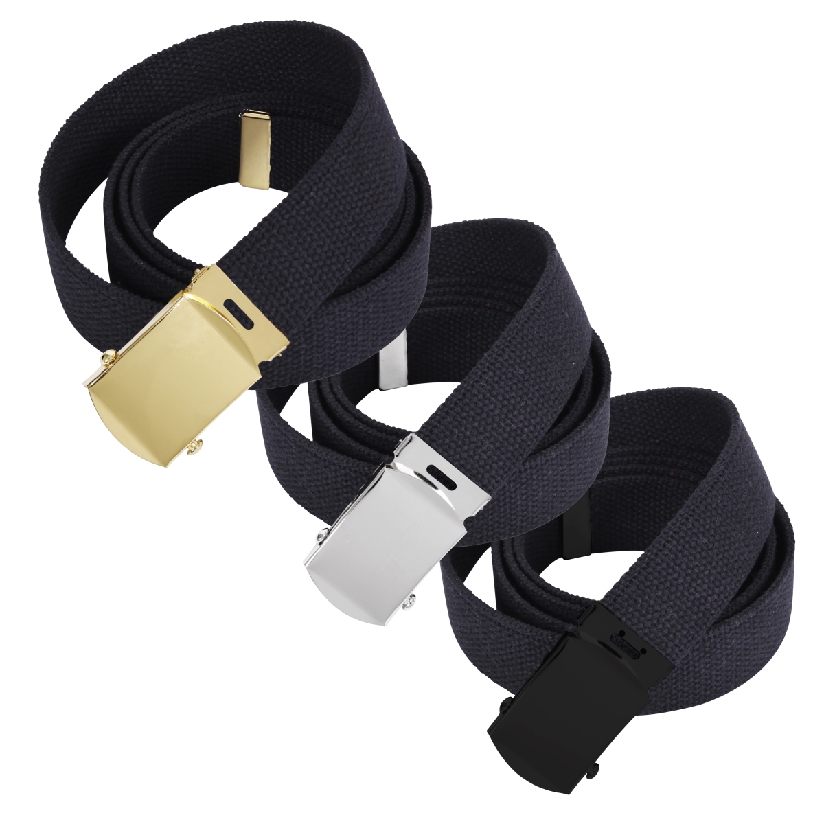 18392 Black Web Belts, 54 in. - Pack of 3