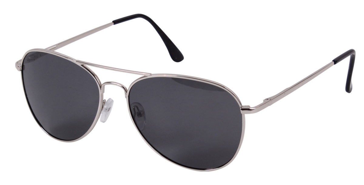 13337 58 mm Polarized Sunglasses, Chrome & Smoke