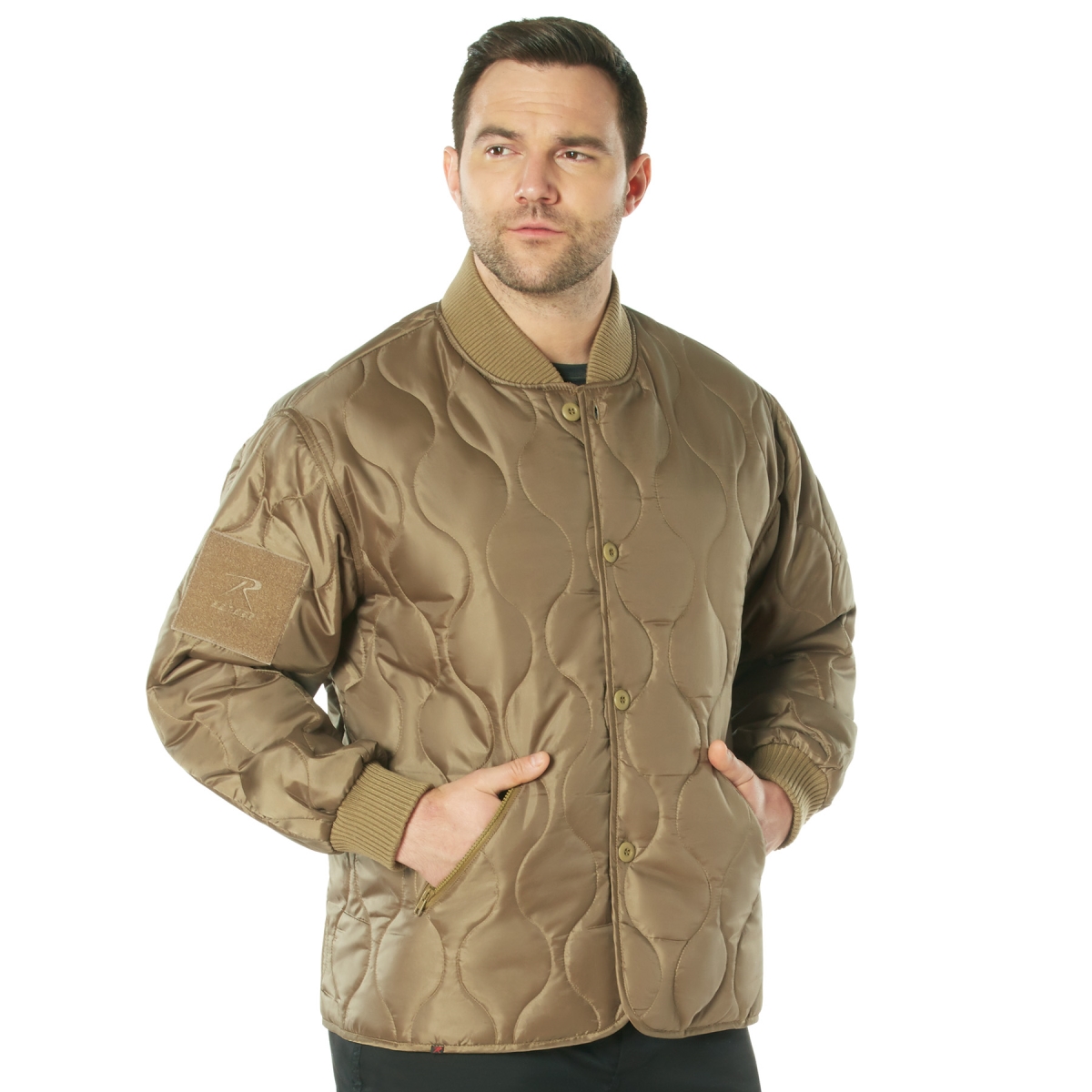 20619 Quilted Woobie Jacket, Coyote Brown - 2XL