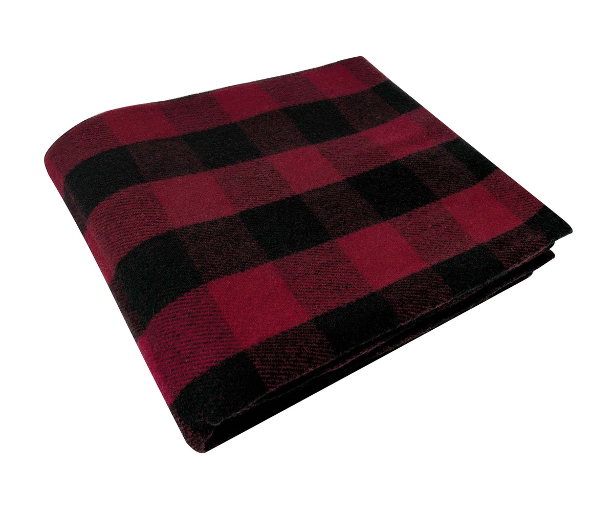20797 62 x 80 in. Plaid Wool Blanket, Red Plaid