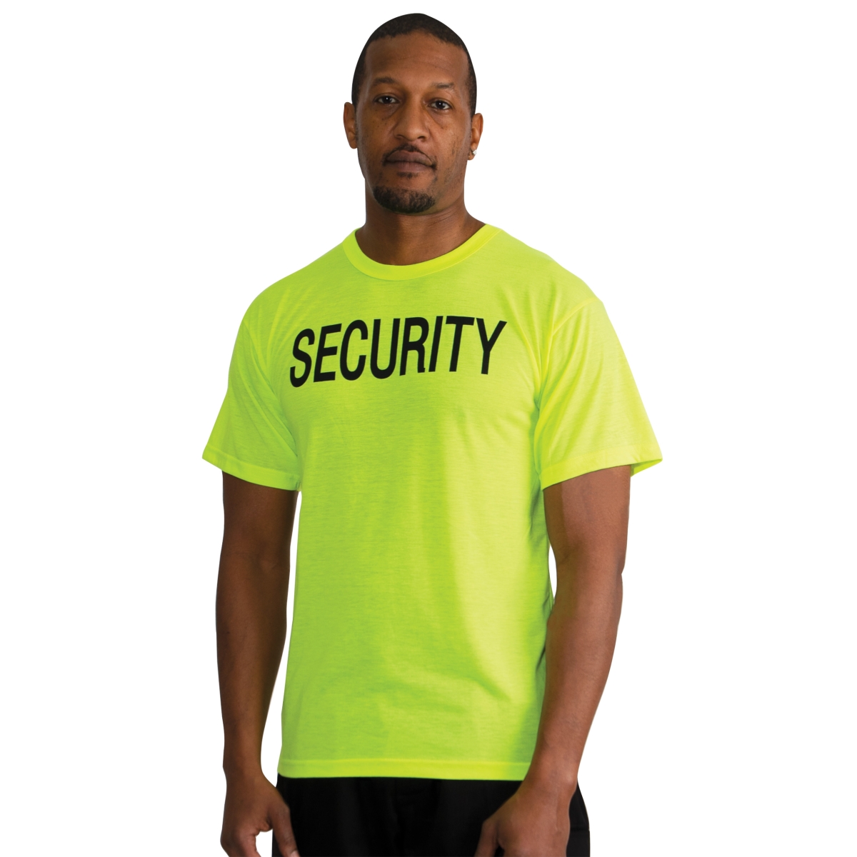 21494 2-Sided Security Short Sleeve T-Shirt, Safety Green - Medium