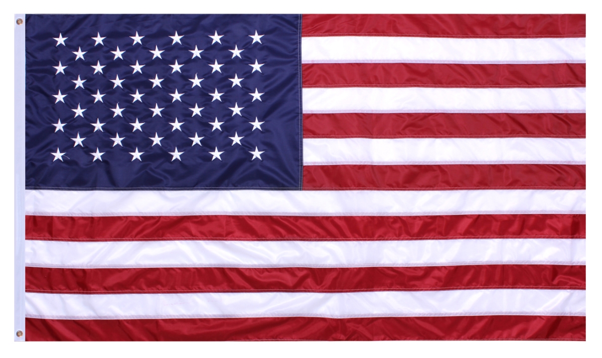 695 5 x 8 ft. Deluxe US Flag, Red & White - Blue