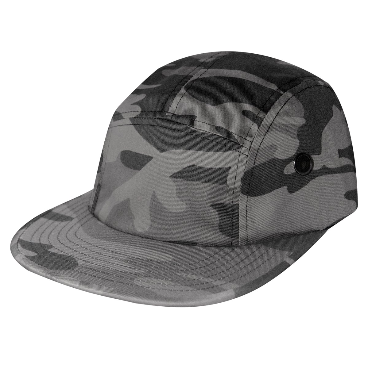 21948 5 Panel Street Caps, Black Camo