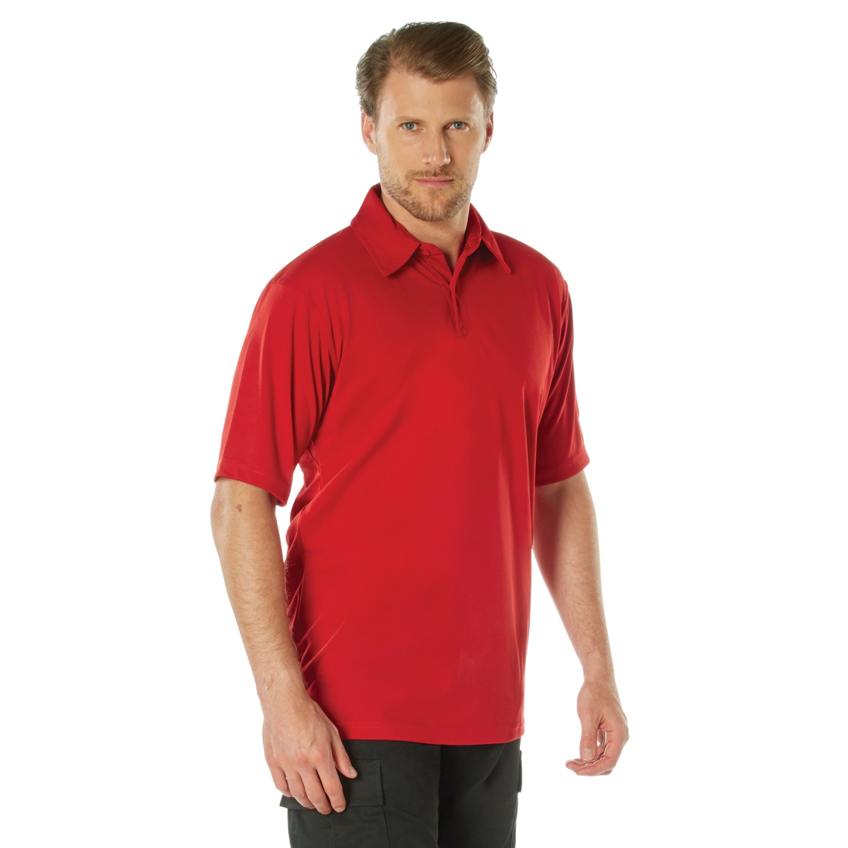 22008 Tactical Performance Polo Short Sleeve Shirt, Red - Extra Large