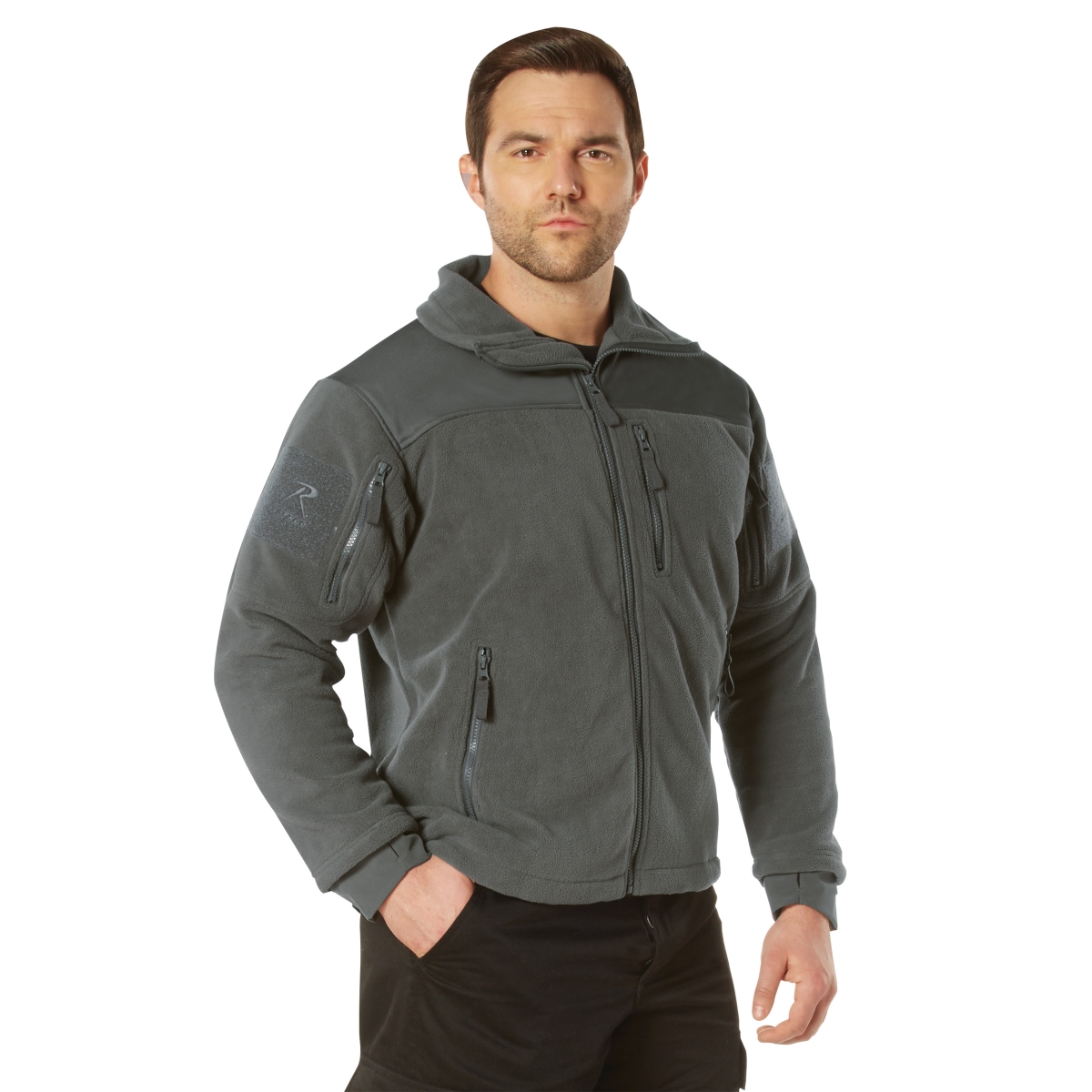 22275 Spec Ops Tactical Fleece Jacket, Charcoal Grey - 2XL