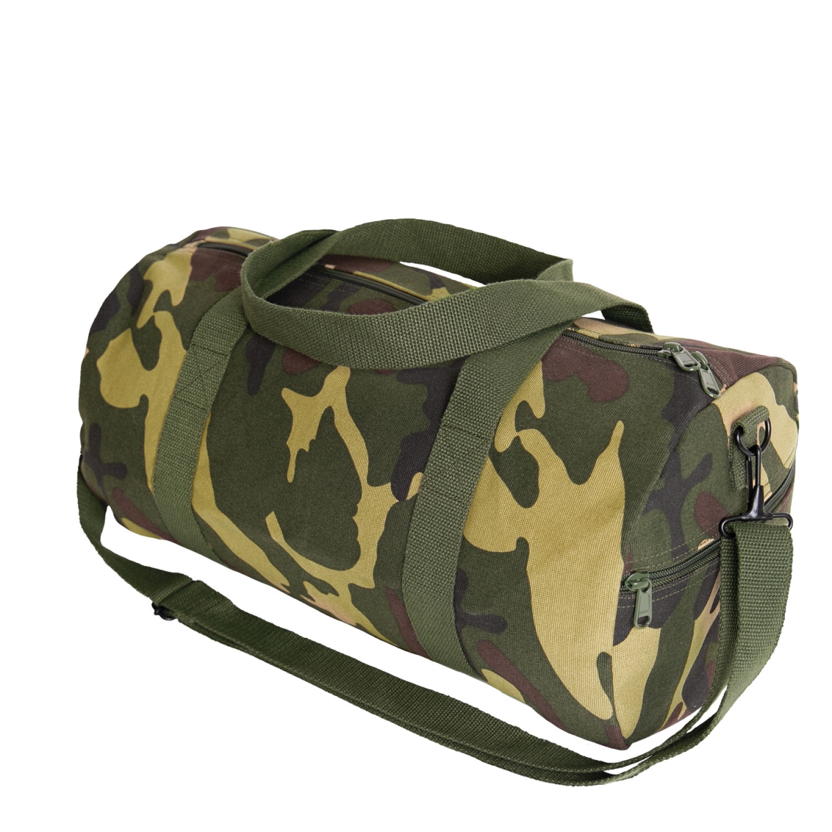 14395 Canvas Shoulder Duffle Bag, Woodland Camo - 24 in.