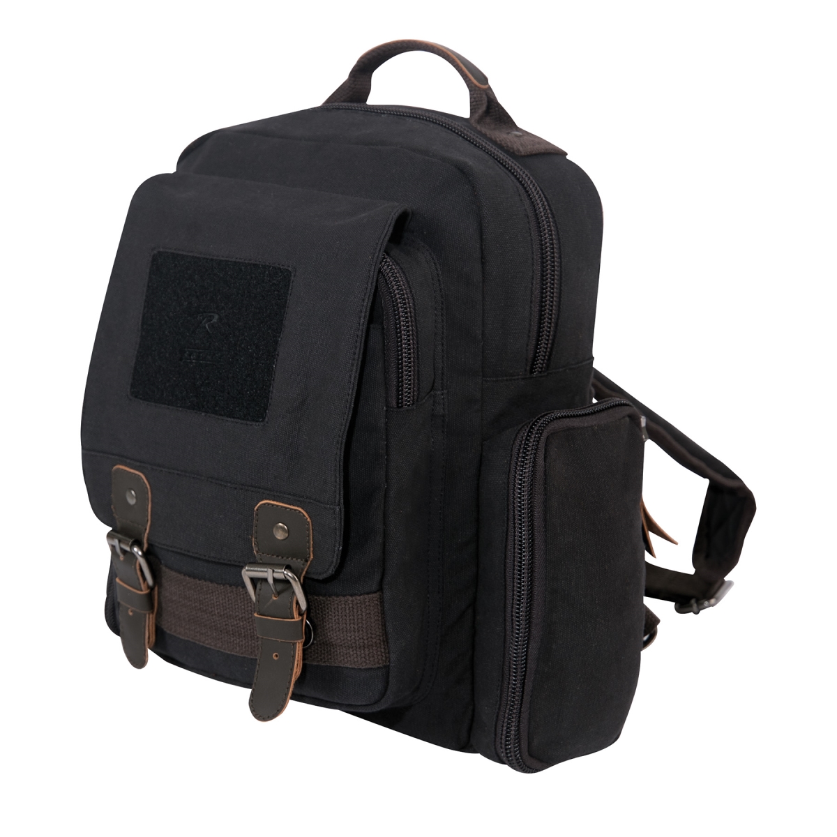 22506 Vintage Canvas Sling Backpack, Black