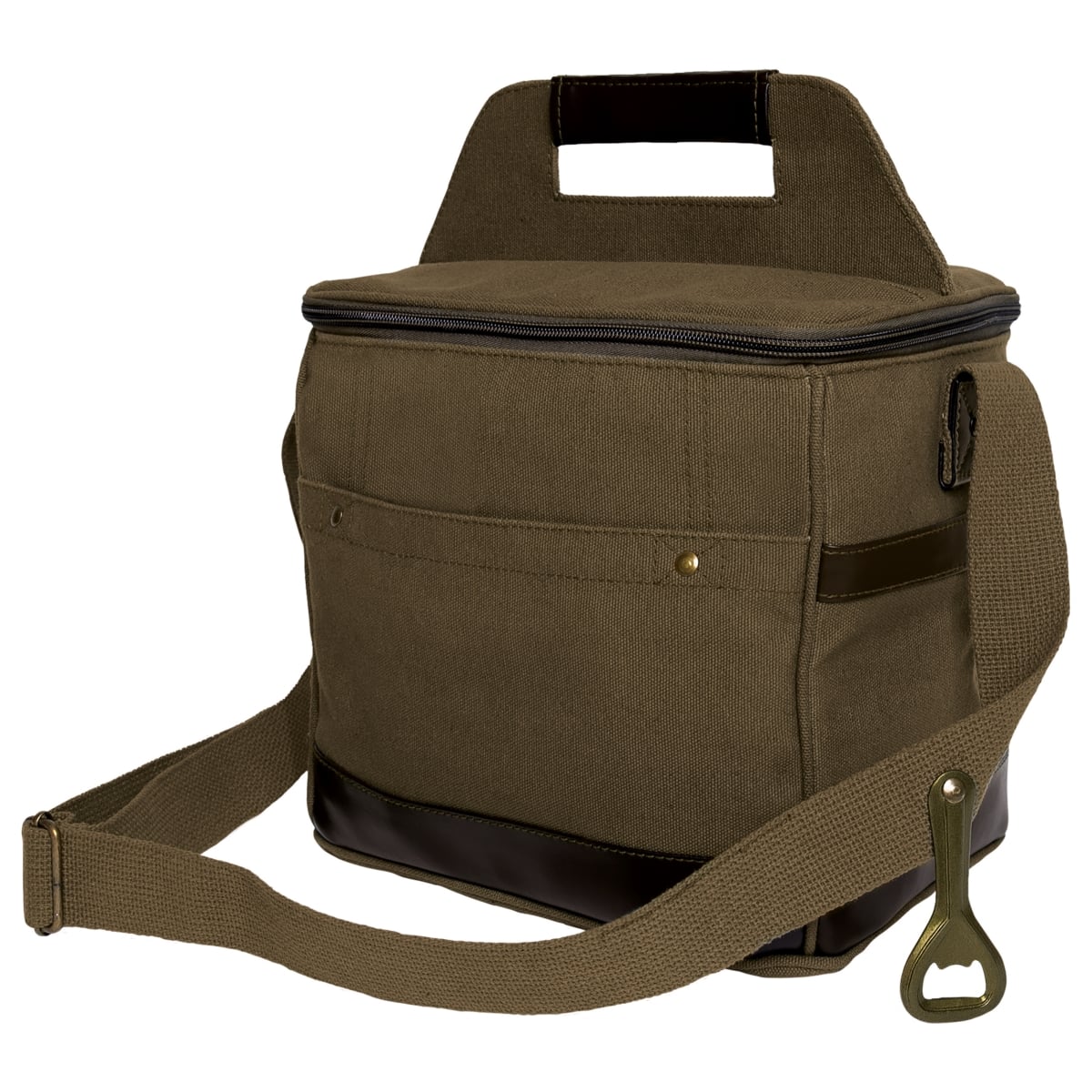 18769 Canvas Insulated Cooler Bag, Olive Drab