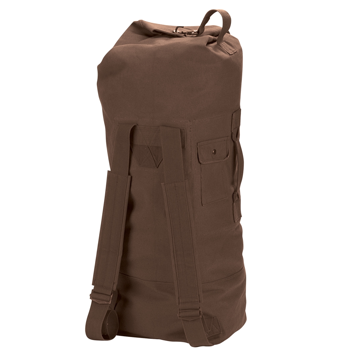 22758 G.I. Style Canvas Double Strap Duffle Bag, Earth Brown