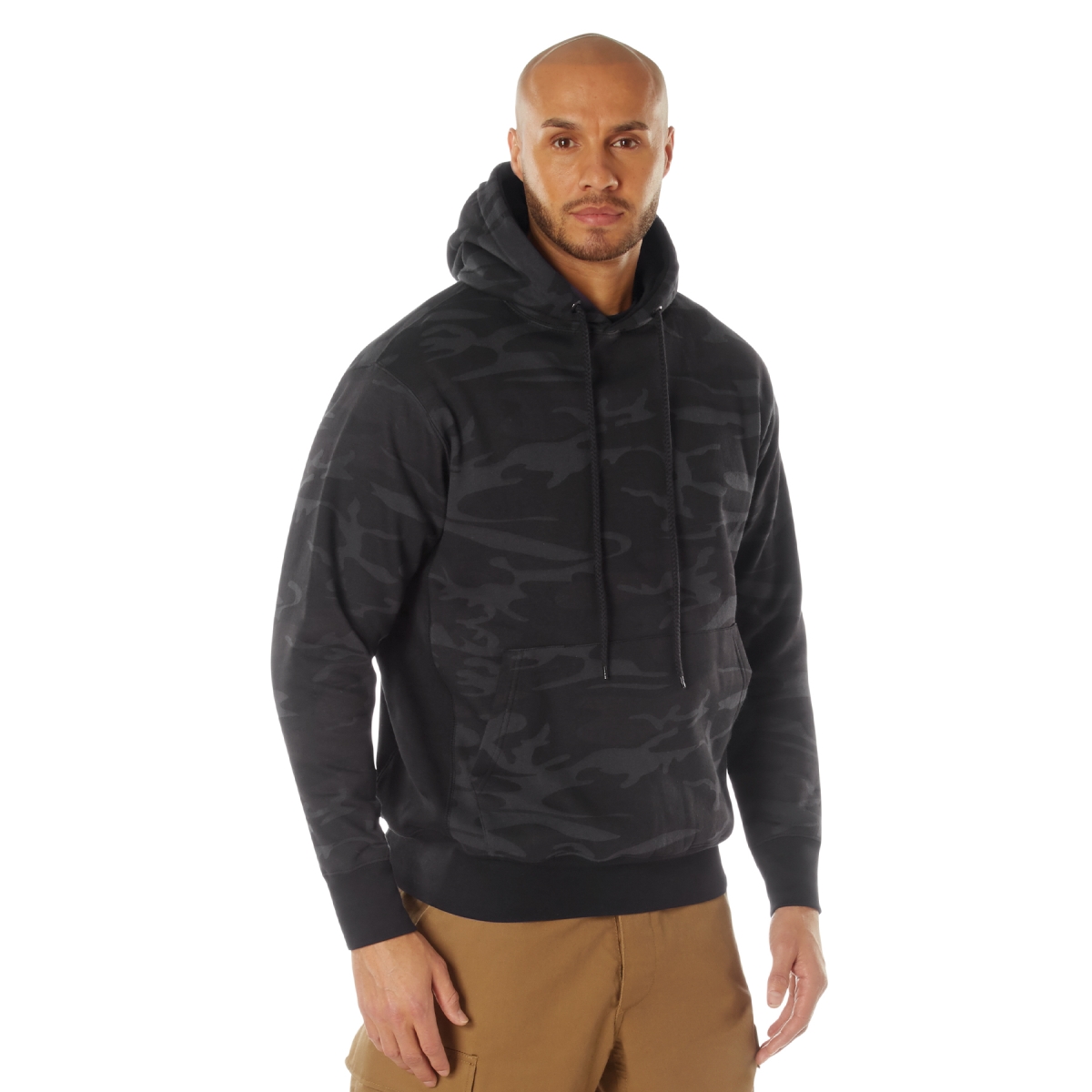 23308 Midnight Camo Every Day Hoodie, Midnight Black Camo - Medium