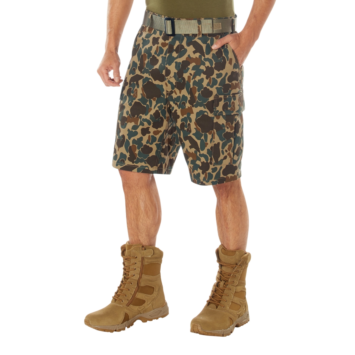23366 Bear Archery Fred Camo Battle Dress Uniform Cargo Shorts - Large