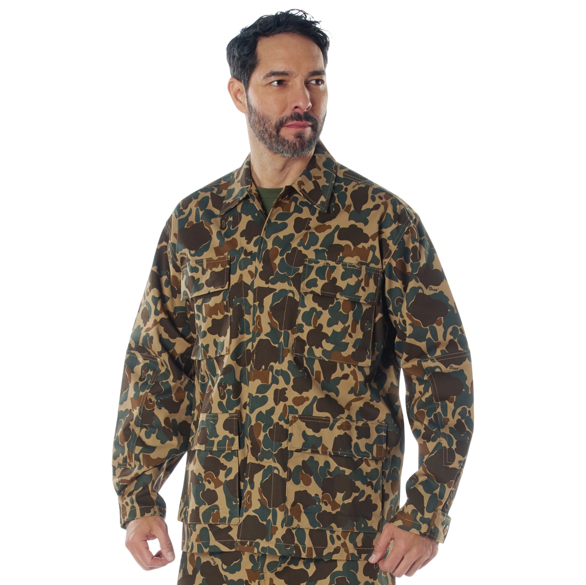 23376 Bear Archery Fred Camo Battle Dress Uniform Long Sleeve Shirt - Medium