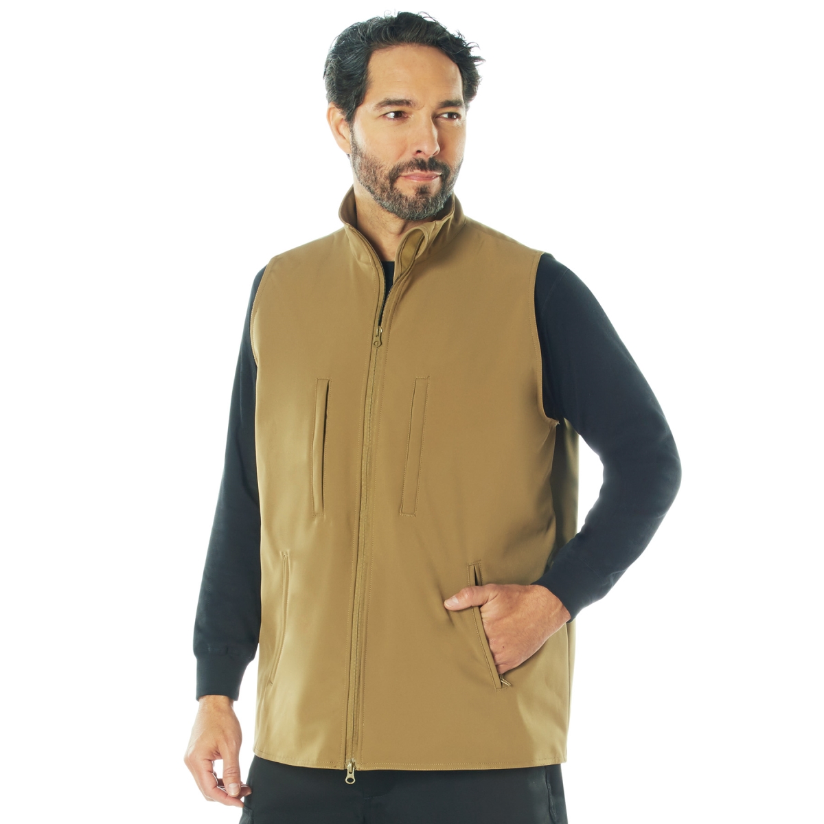 23572 V2 Concealed Carry Soft Shell Vest, Coyote Brown - 2XL