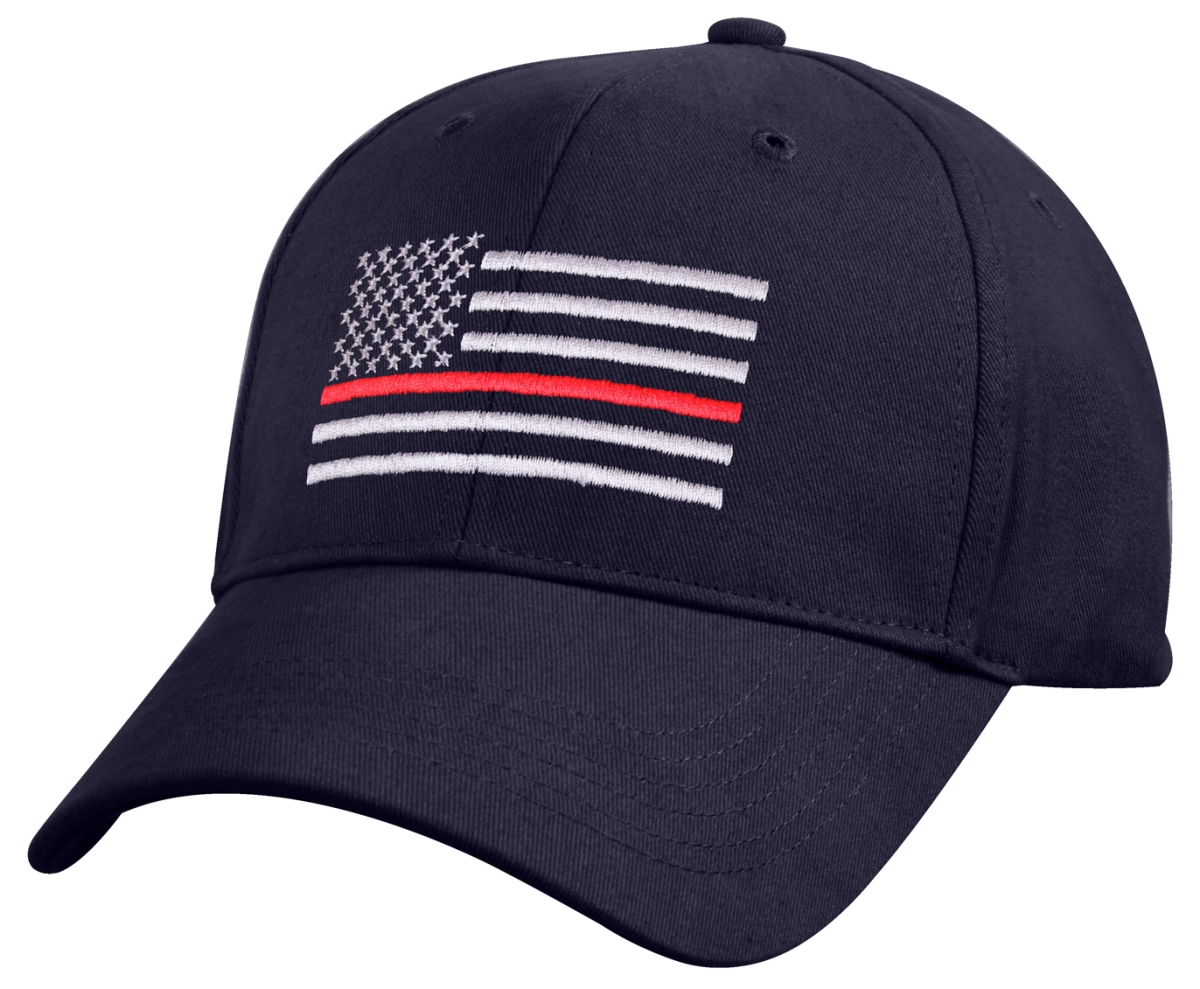 17678 Thin Red Line Flag Low Profile Cap, Navy Blue