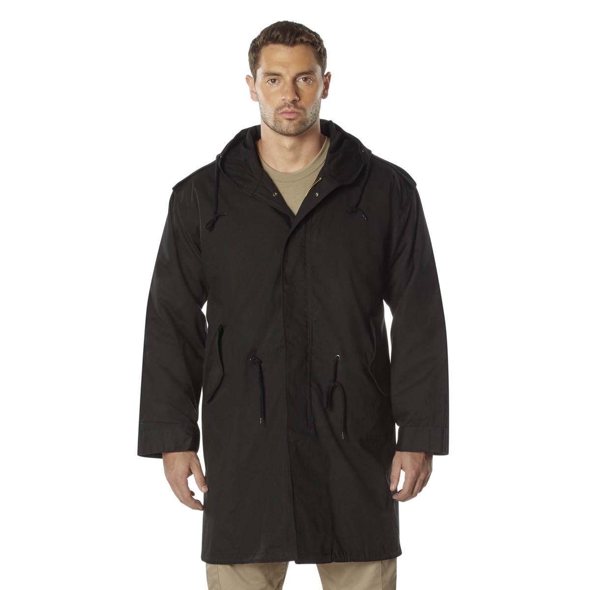 10999 Men M-51 Fishtail Parka Military Jackets, Black - 3XL