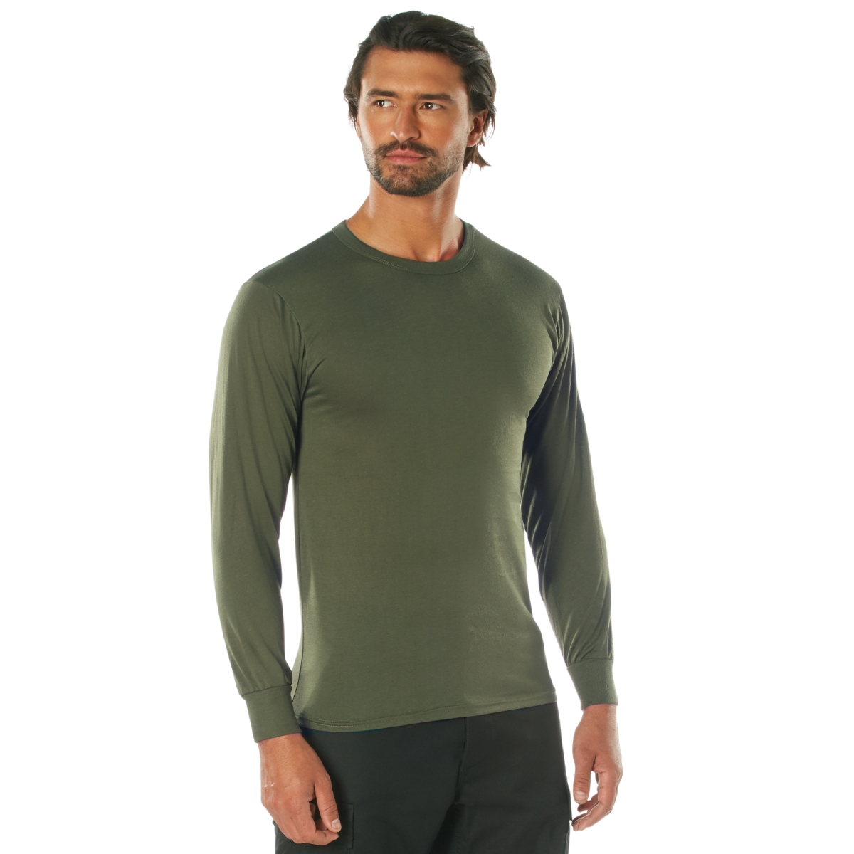 17410 Moisture Wicking Long Sleeve T-Shirt, Olive Drab - Medium