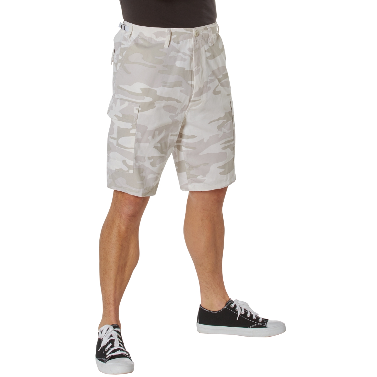 20060 Men Colored Battle Dress Uniform Shorts, White Camo - 4XL