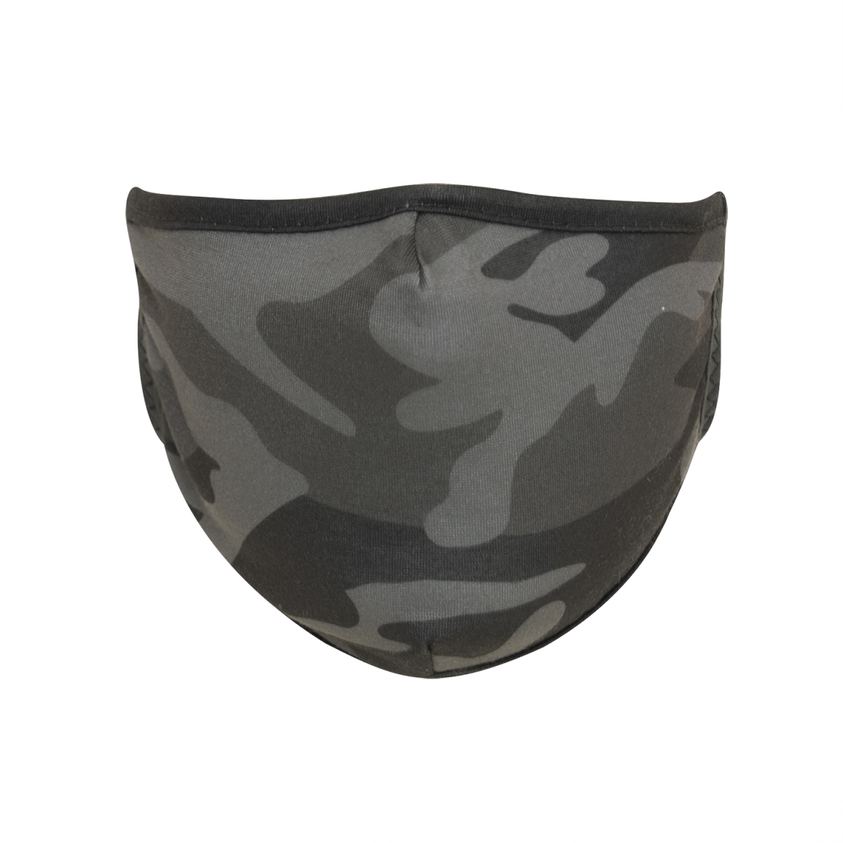 19948 Camo 3-Layer Polyester Face Mask, Black Camo - Large & Extra Large