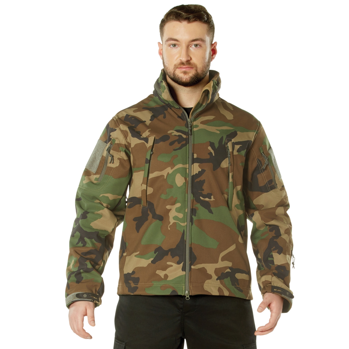 20602 Concealed Carry Soft Shell Jacket, Woodland Camo - Medium