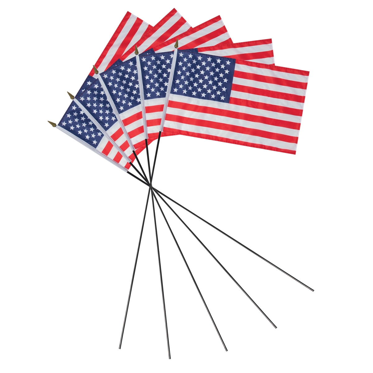 21018 6 Piece US Stick Flag