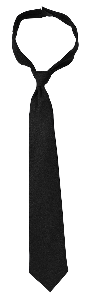 1737 Police Issue Hook-N-Loop Neckties, Black - 18 in. Length