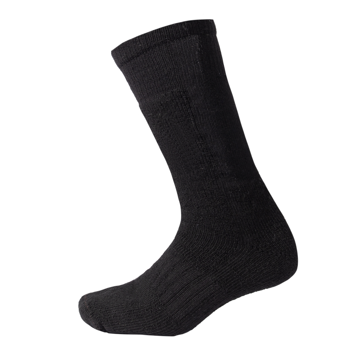 21285 Wool Blend Mid-Calf Winter Socks, Black - Large