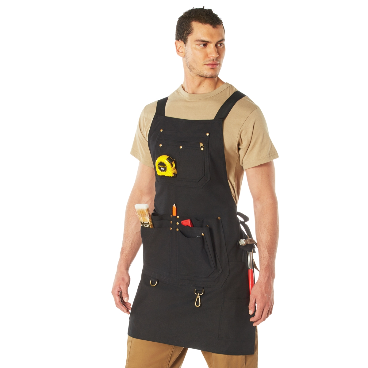 23039 Canvas Full Work Apron, Black