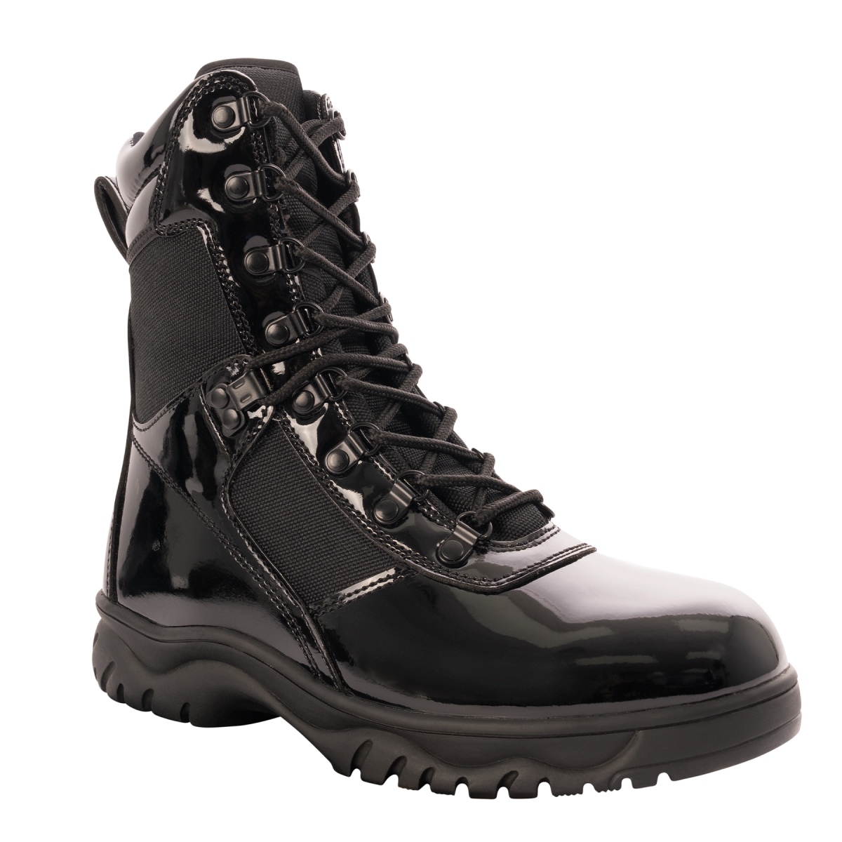 30305 8 in. Men Forced Entry High-Gloss Tactical Boot with Side Zipper - Size 9