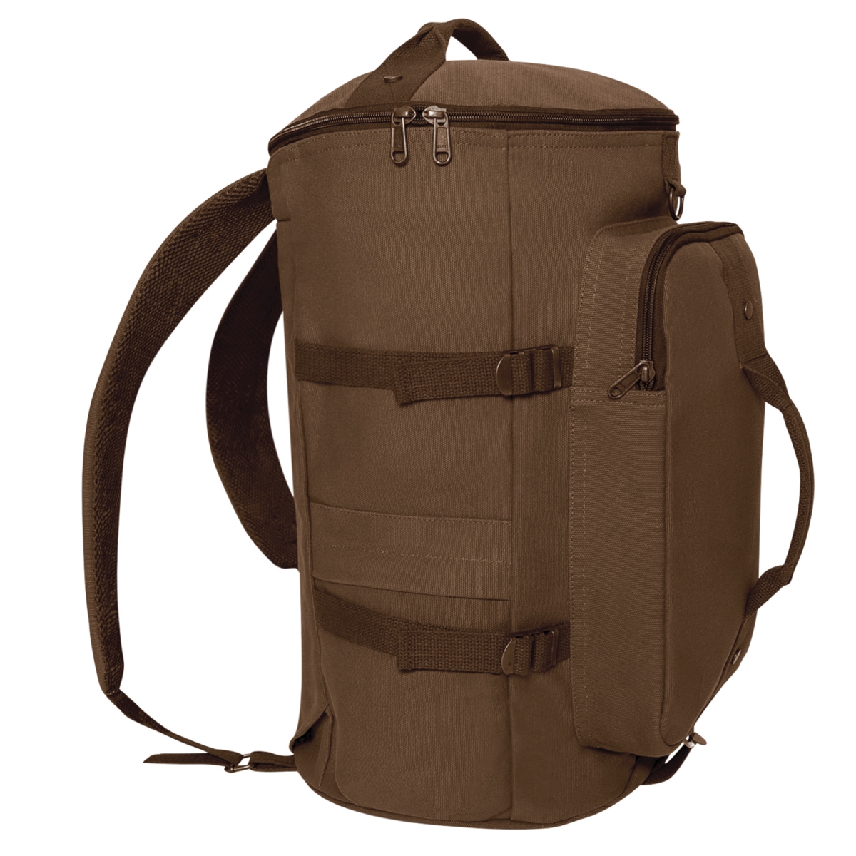 30173 19 in. Convertible Canvas Duffle & Backpack, Brown