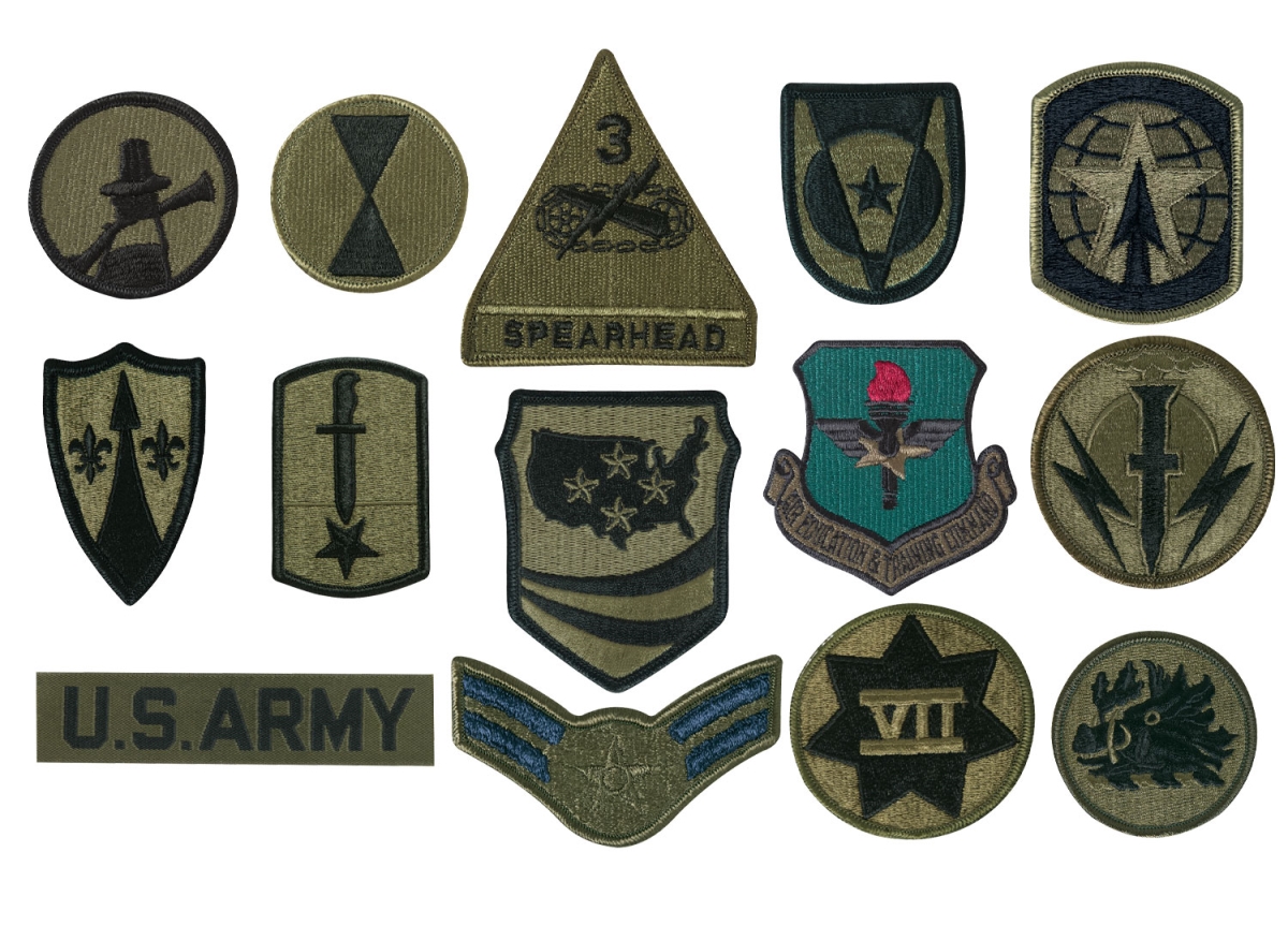 10387 Subdued Assorted Military Patch - 500 Piece