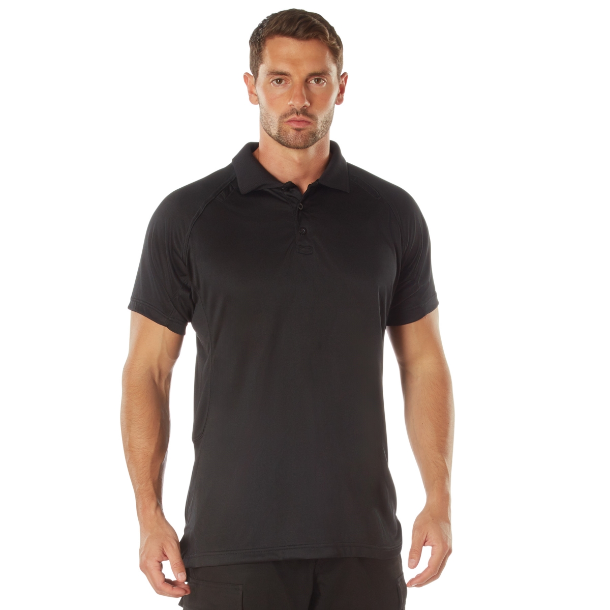 20326 On Duty Performance Polo Short Sleeve Shirt, Black - Extra Large