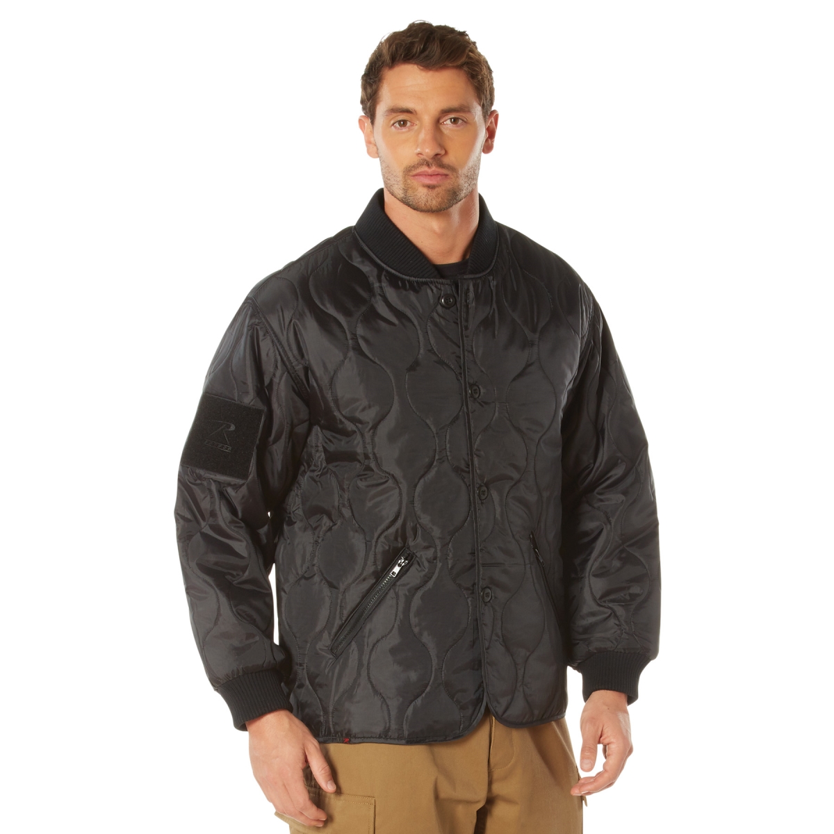 19780 Quilted Woobie Jacket, Black - Medium