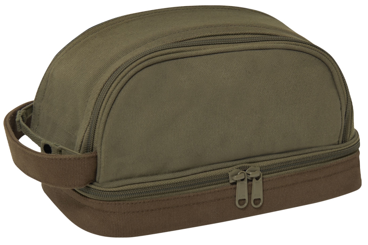 19286 Deluxe Canvas Travel Kit, Olive Drab