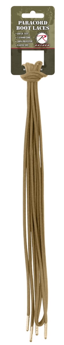 16521 Paracord Boot Laces, Desert Tan - 72 in. Length