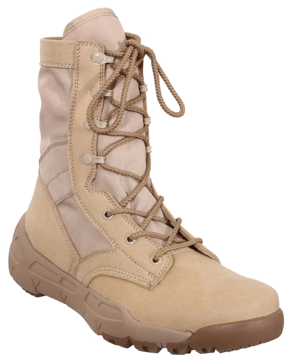 16881 8 in. V-Max Lightweight Tactical Boot, Desert Sand - Regular - Size 14