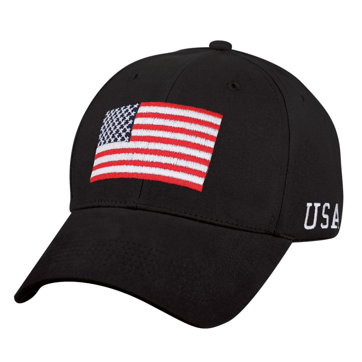 18266 USA Flag Low Profile Cap, Black