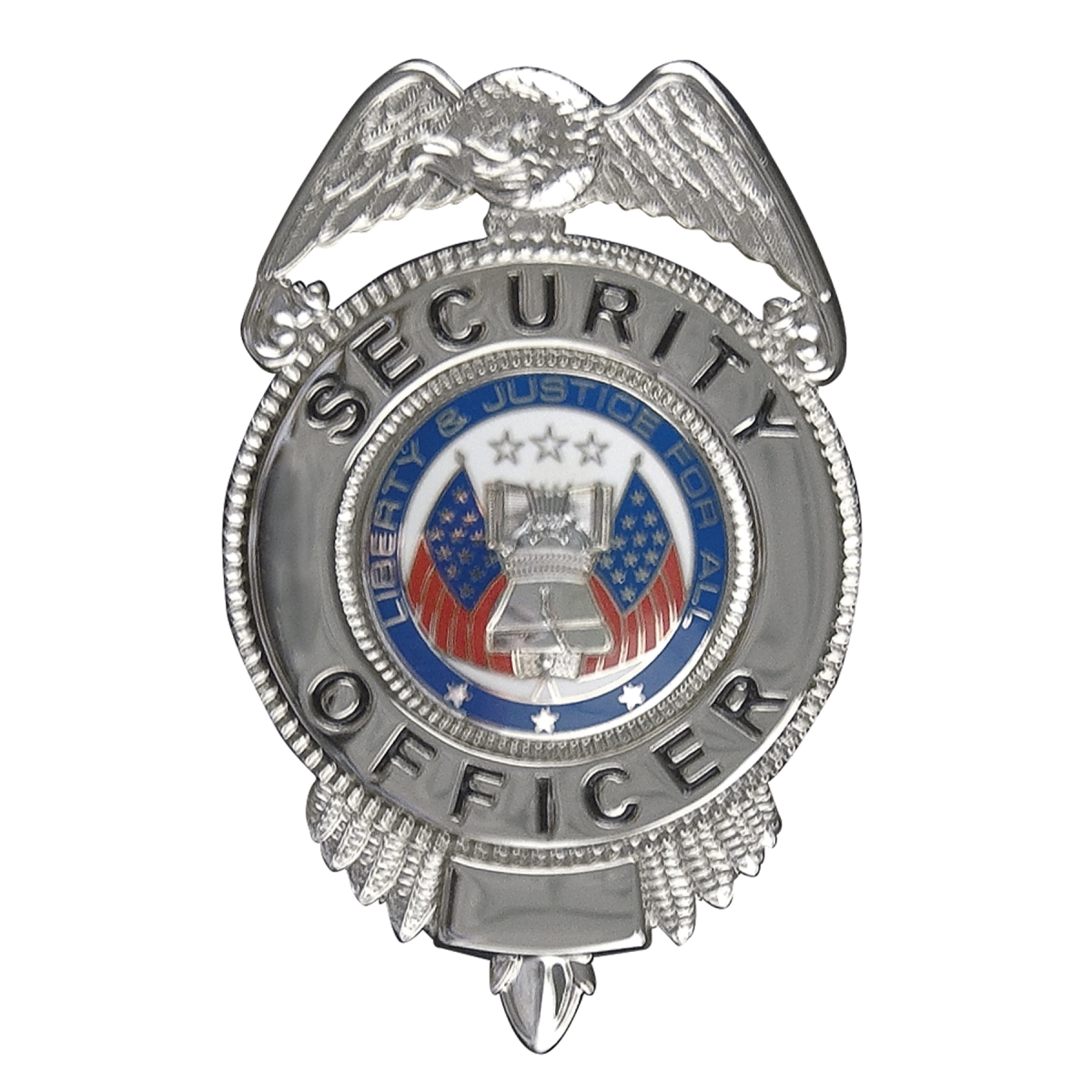 881 Security Officer Decal with Flags, Silver