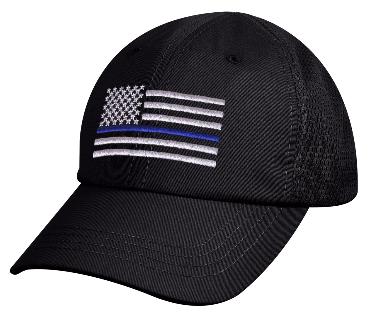 16682 Tactical Mesh Back Cap with Thin Blue Line Flag