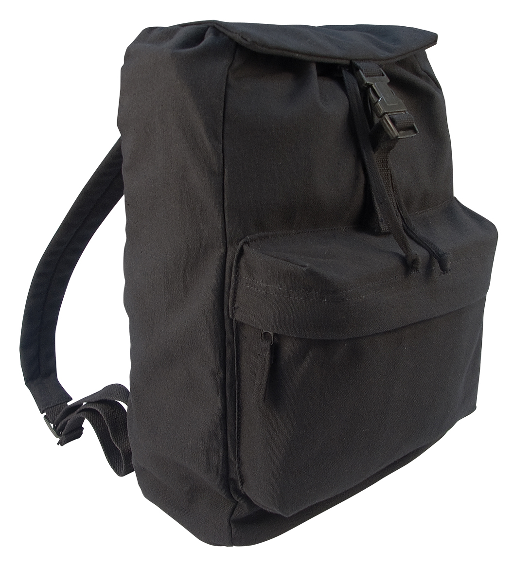 1260 Canvas Daypack Backpack, Black