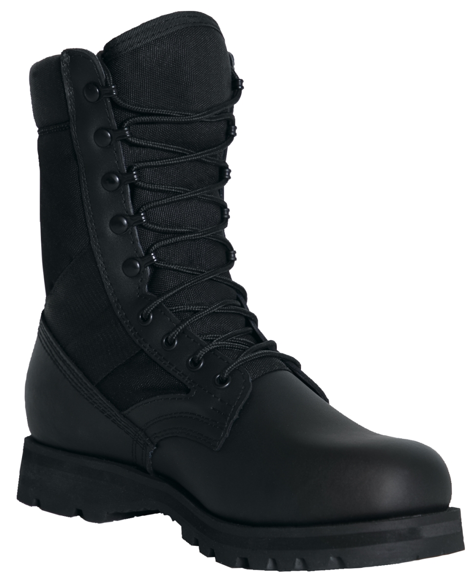 18889 8 in. Sierra Sole Tactical Boot, Black - Regular - Size 7