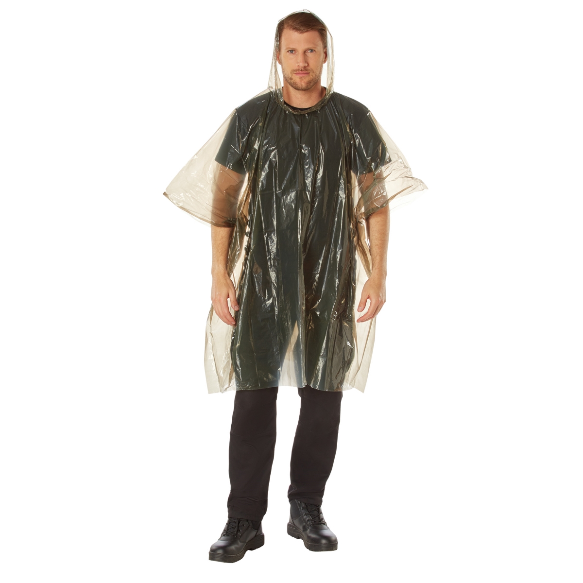 2428 All Weather Emergency Poncho, Olive Drab