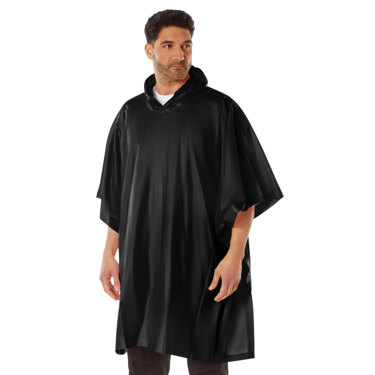 2438 Rip-Stop Poncho, Black