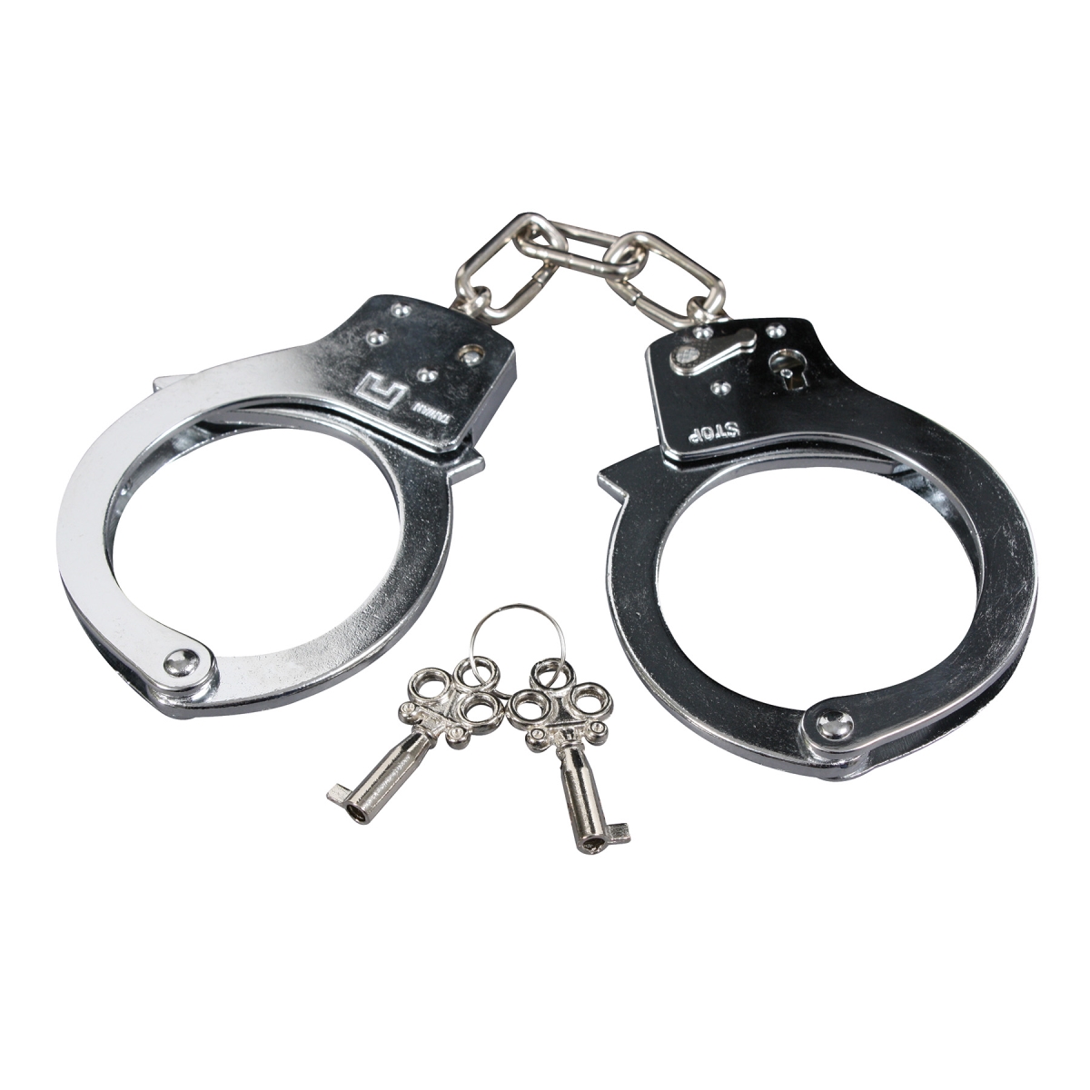 41 Double Lock Steel Handcuffs, Silver