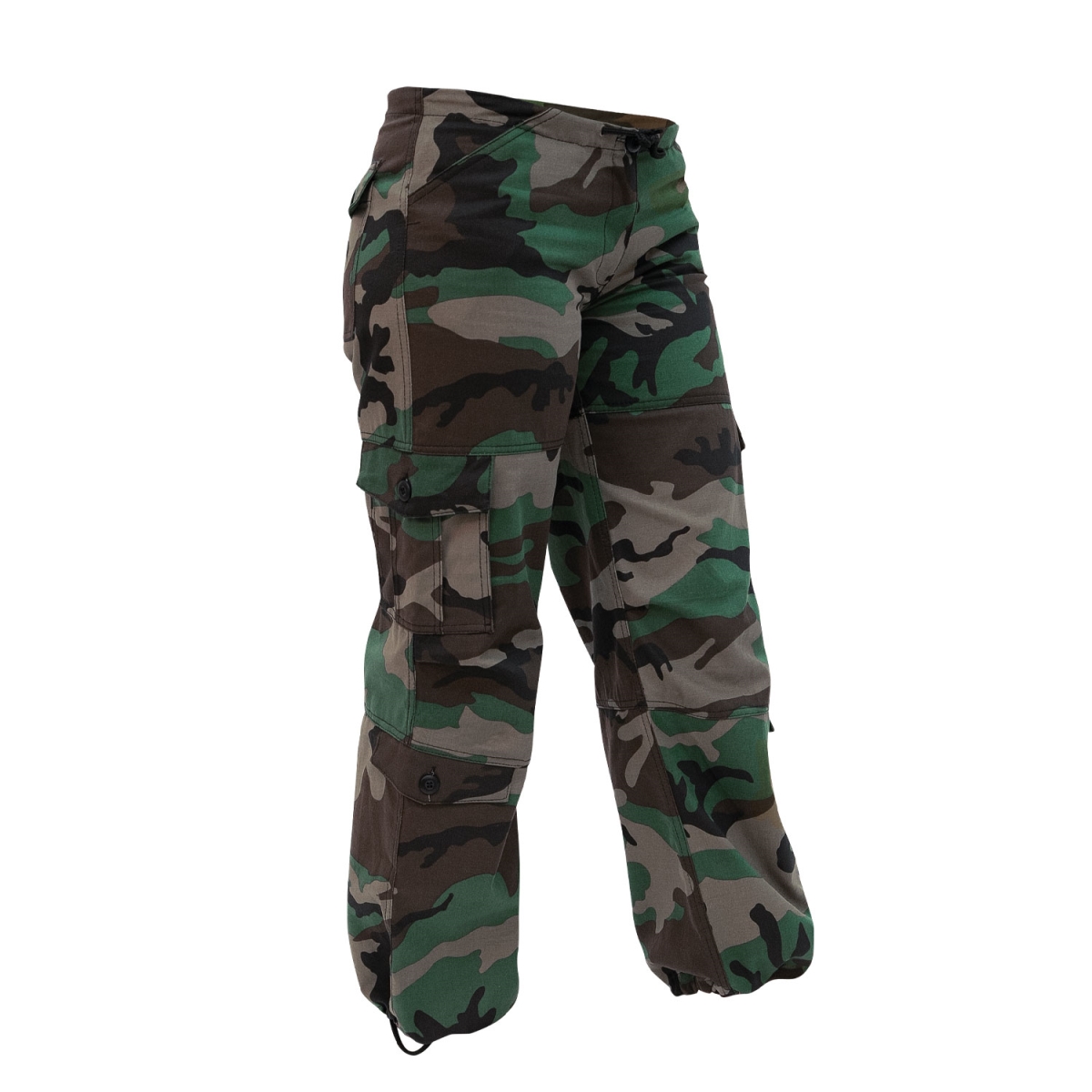 18950 Women Unwashed Camo Paratrooper Fatigue Pants - Extra Small