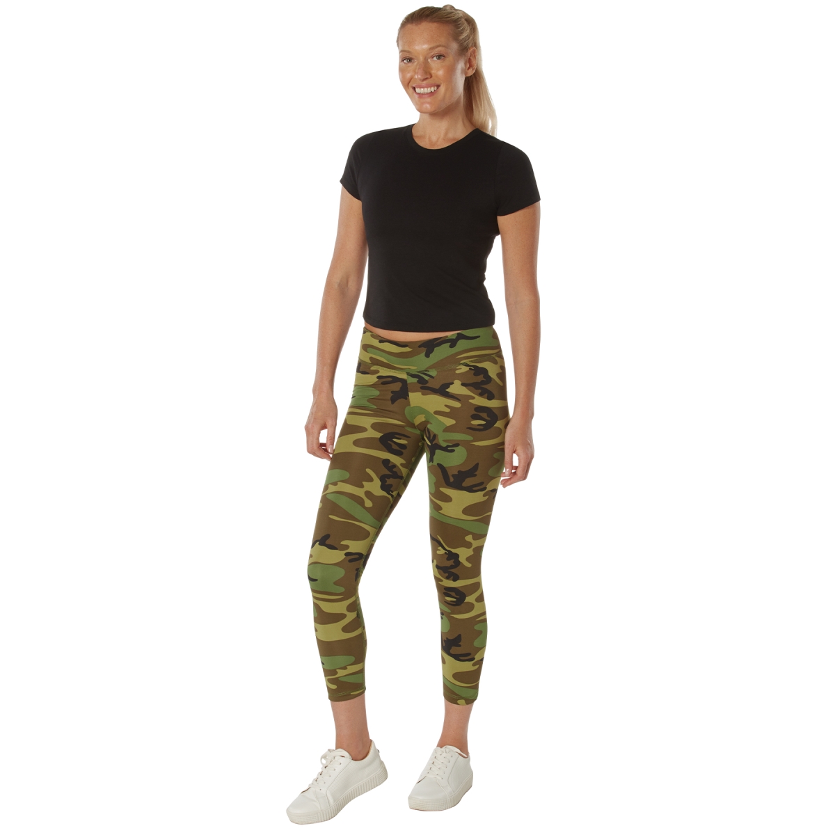 15772 Women Woodland Camo Performance Workout Leggings - Medium