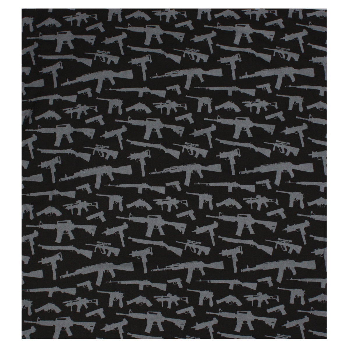 2813 Gun Pattern Bandana, Black