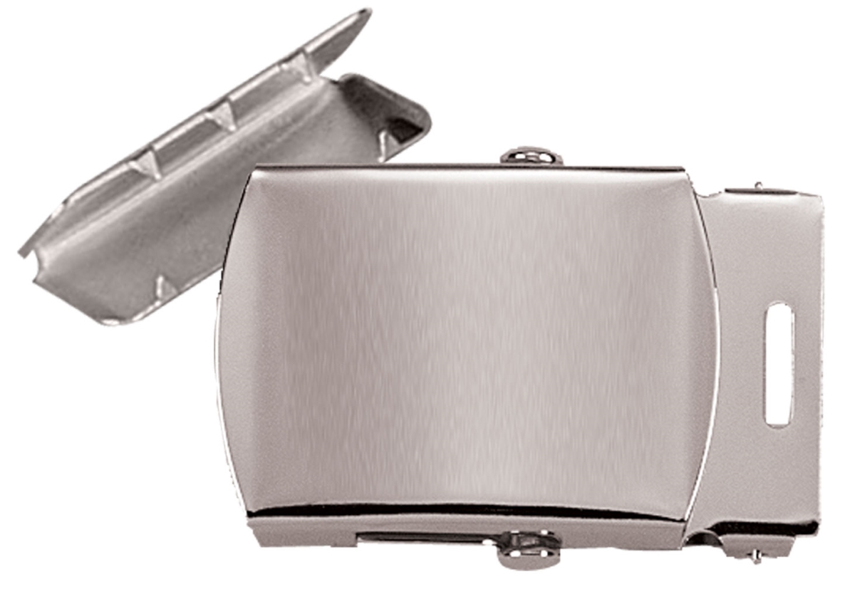 3080 G.I. Type Web Belt Buckle & Tip Pack, Chrome
