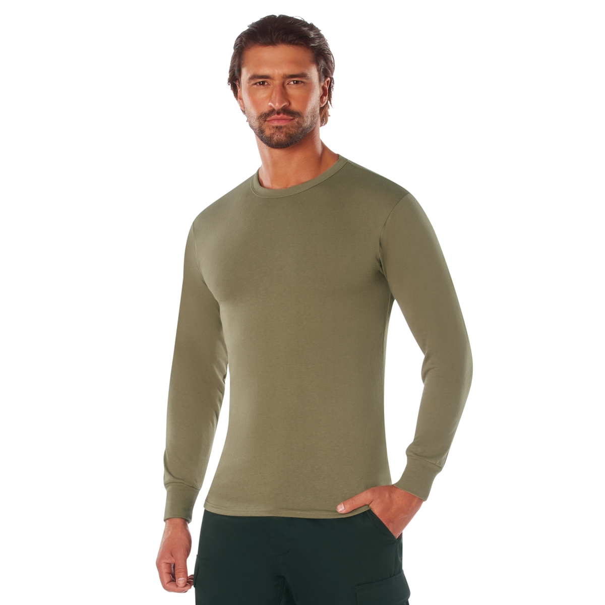 18325 Long Sleeve Solid T-Shirt, AR 670-1 Coyote Brown - 2XL