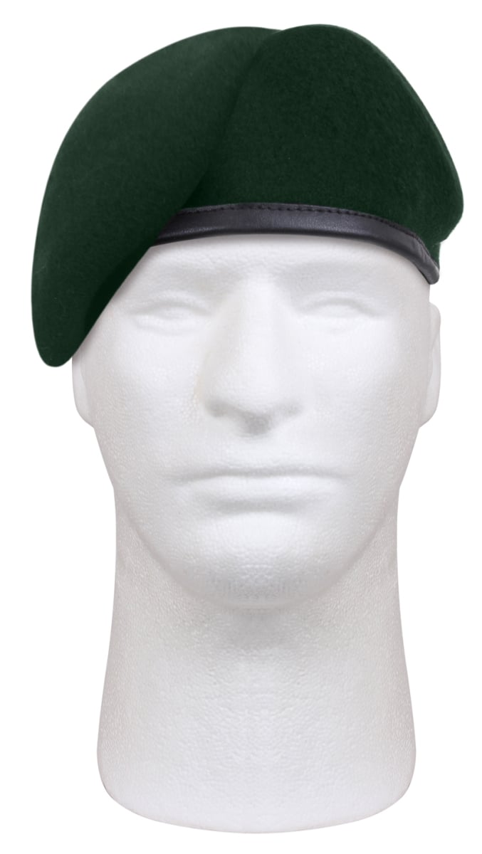 3960 G.I. Type Inspection Ready Beret Hat, Green - Size 7.5